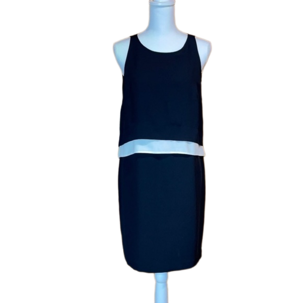 Banana Republic Black & Cream Shift Dress - NWT